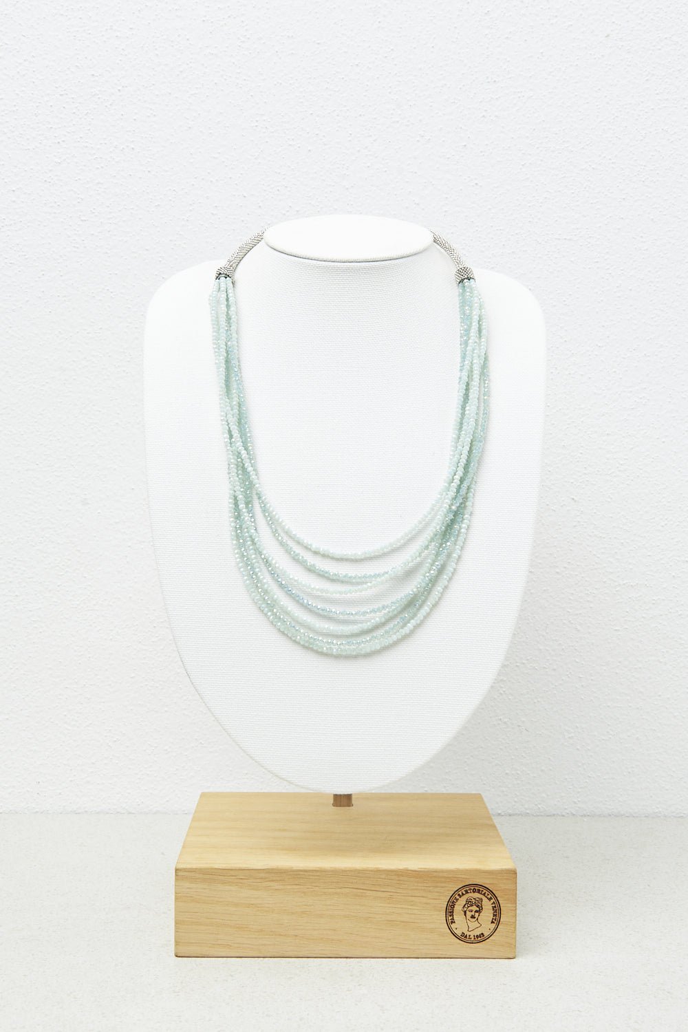 Peserico - Multi-strand micro-crystal necklace - Watery green