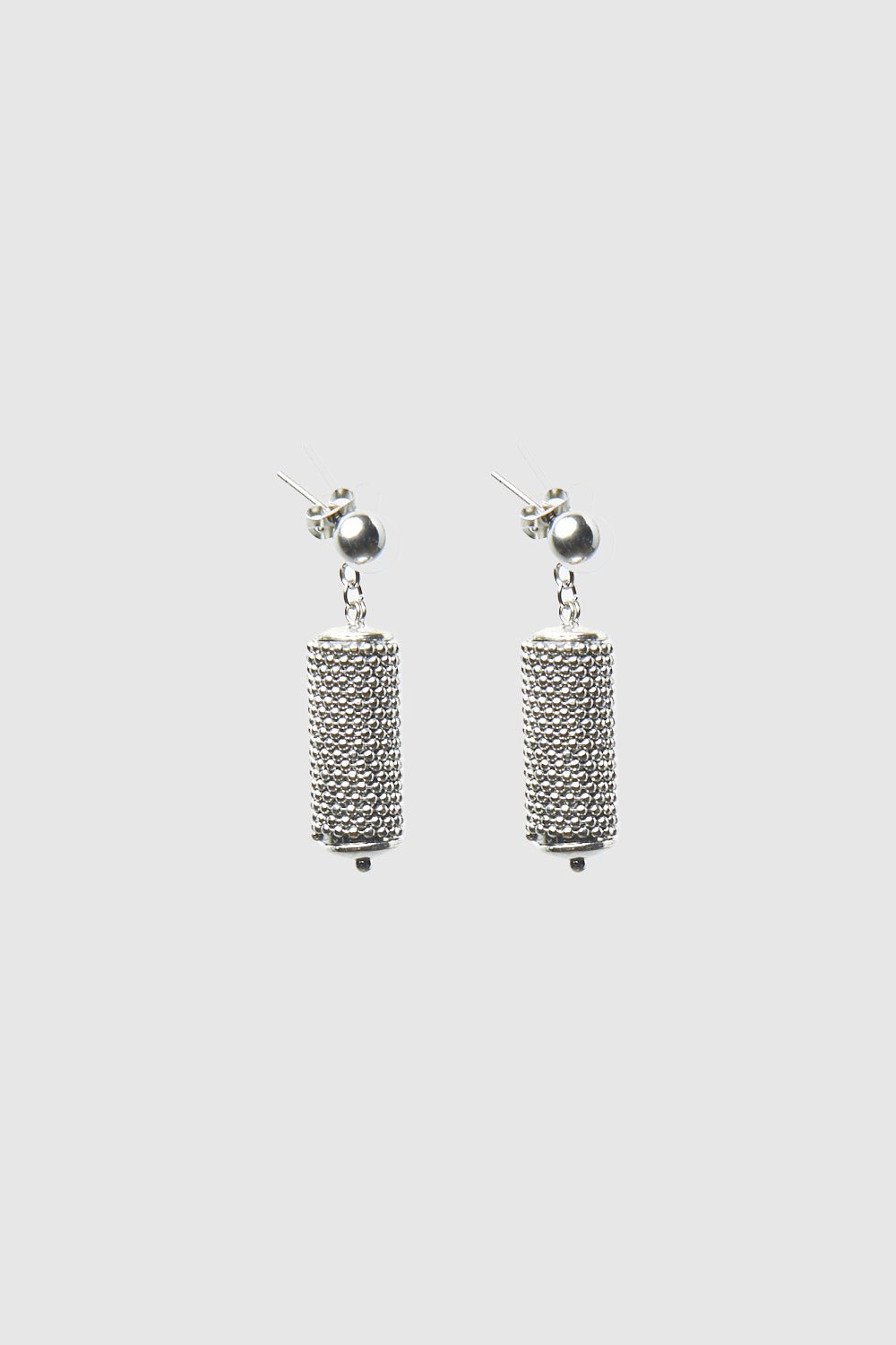 Peserico - Pendant tube earrings - Gray