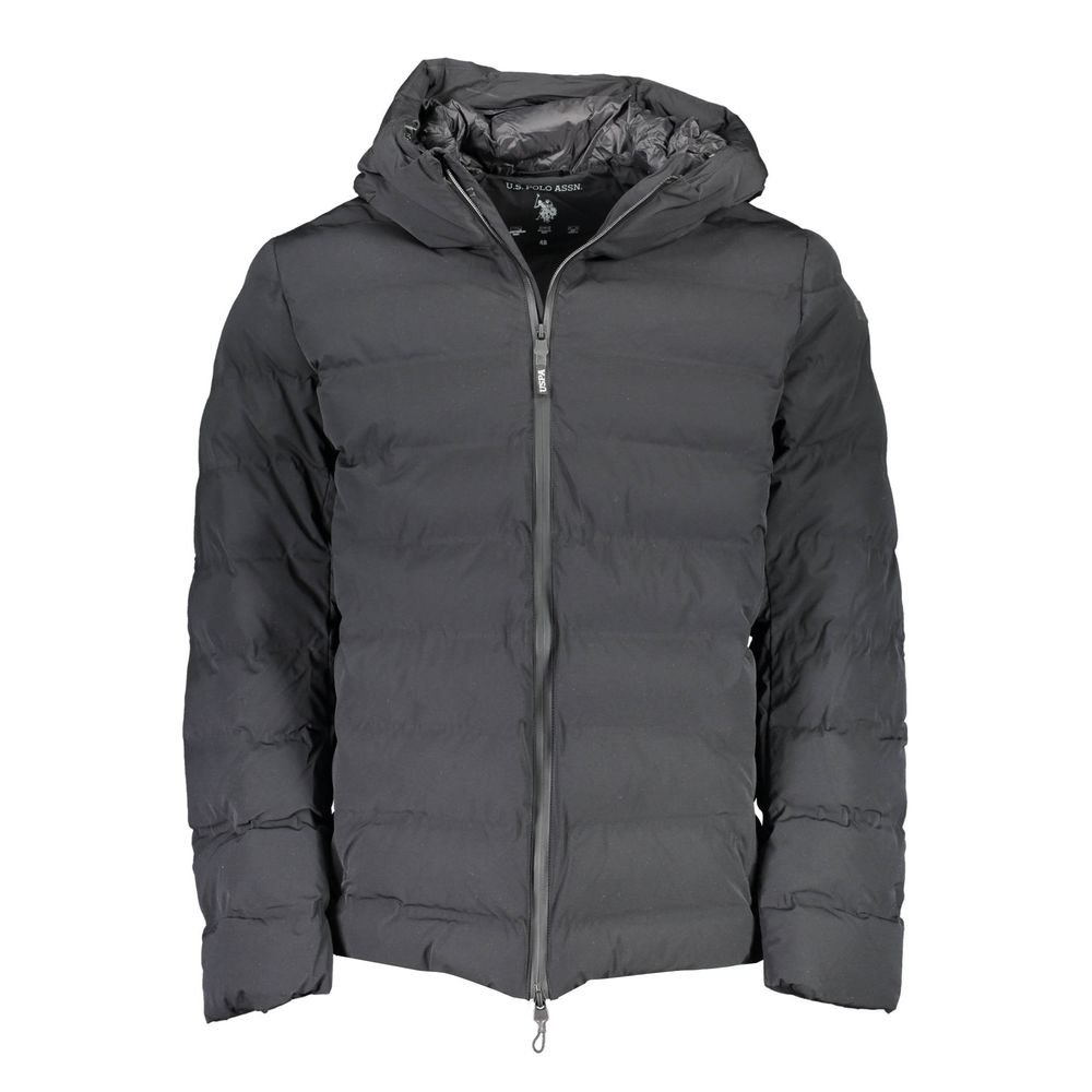 Black Elastane Mens Jacket