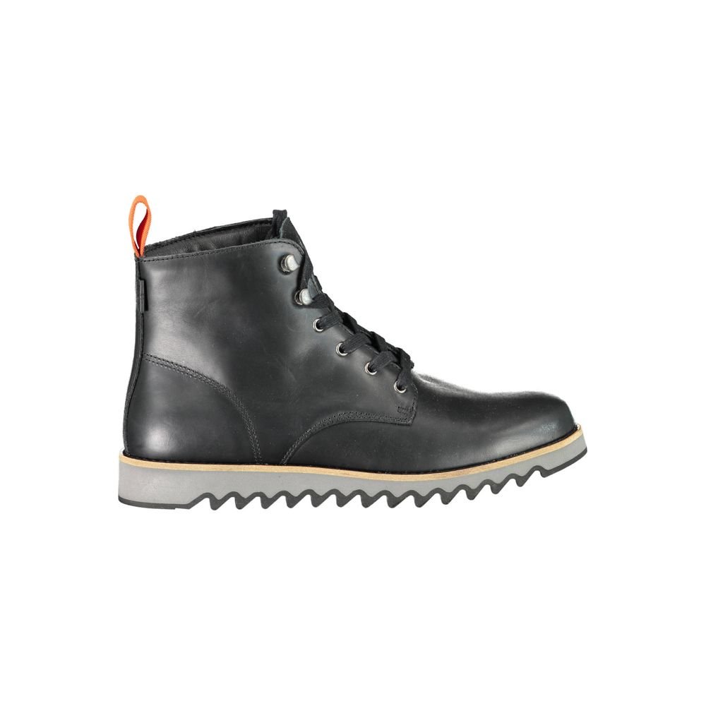 Black Leather Men Boot